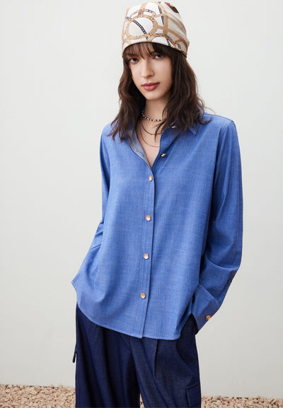 เสื้อเชิ้ตลำลองสำหรับผู้หญิง Relaxed Fit