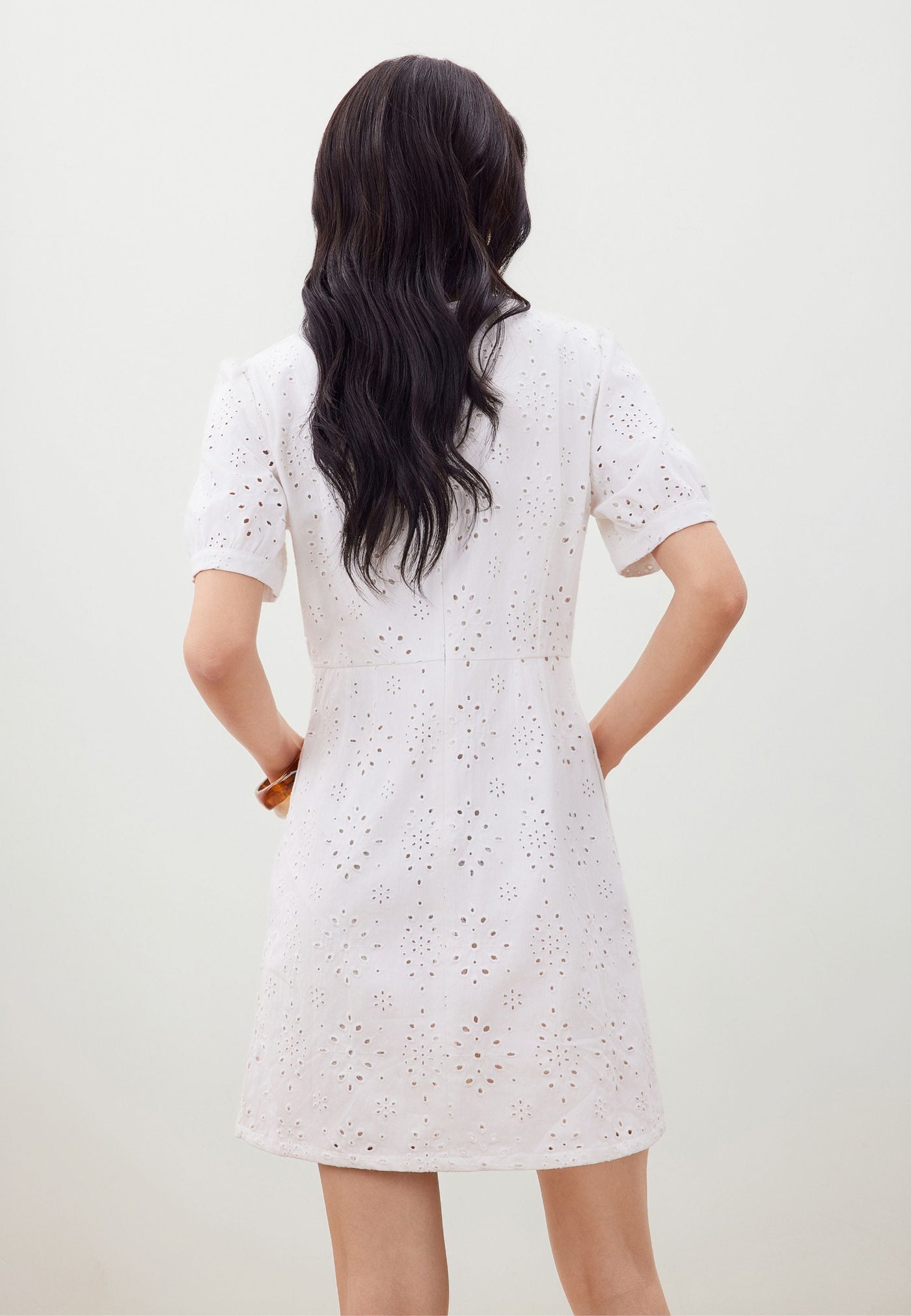 Women Clothing Embroidered Scoop Neck Dress A Shape