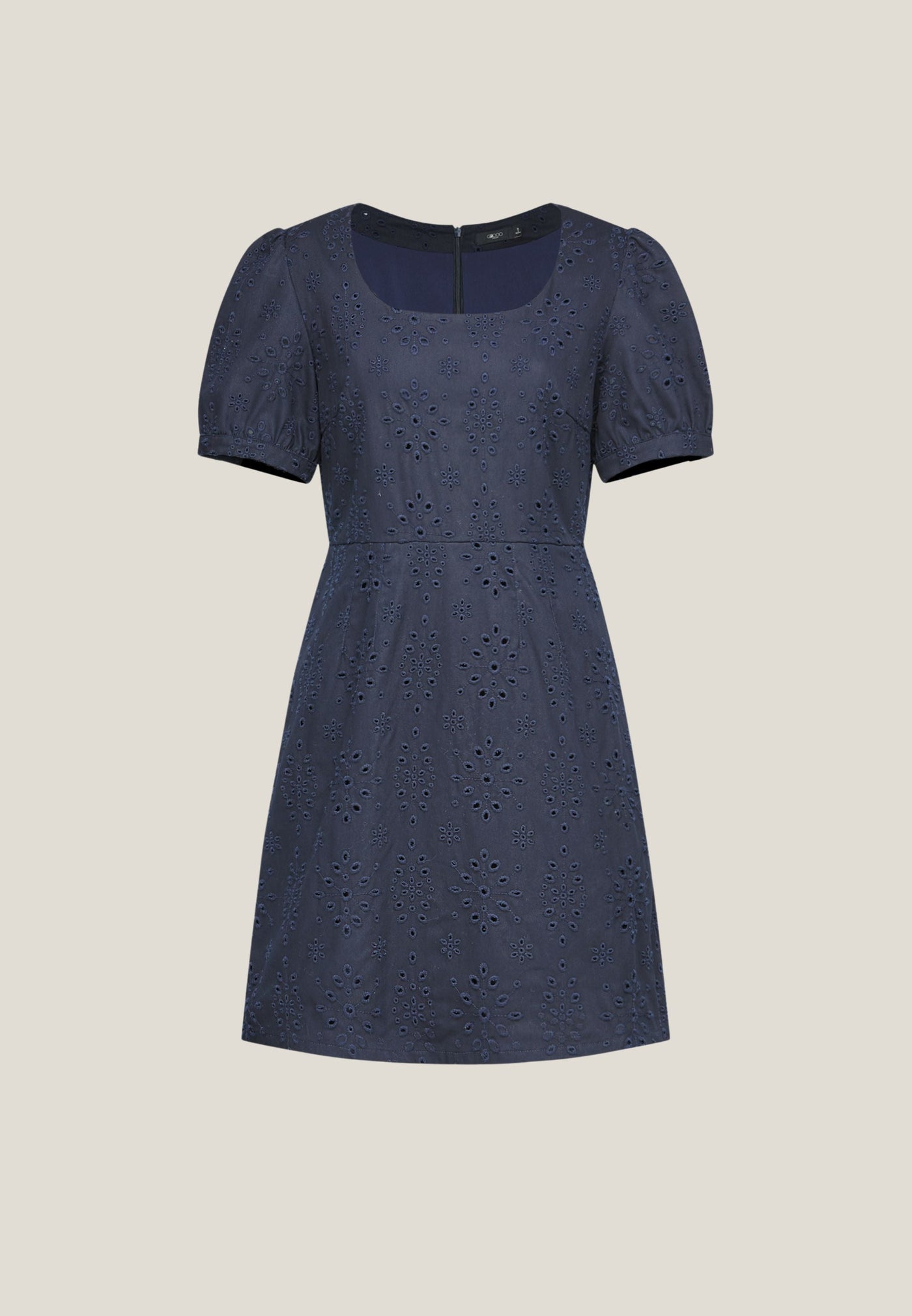 Women Clothing Embroidered Scoop Neck Dress A Shape