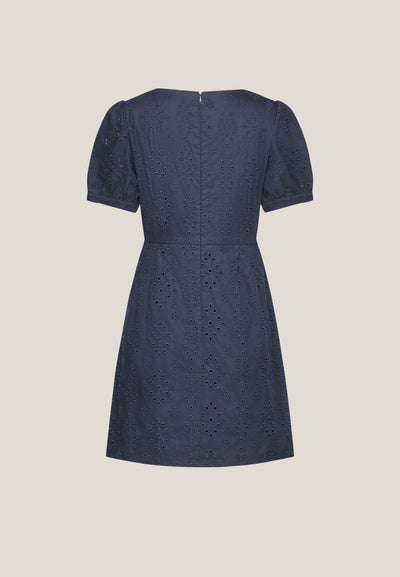 Women Clothing Embroidered Scoop Neck Dress A Shape