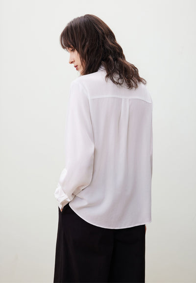 Women Clothing Lyocell Ace Twill Shirt Relaxed Fit