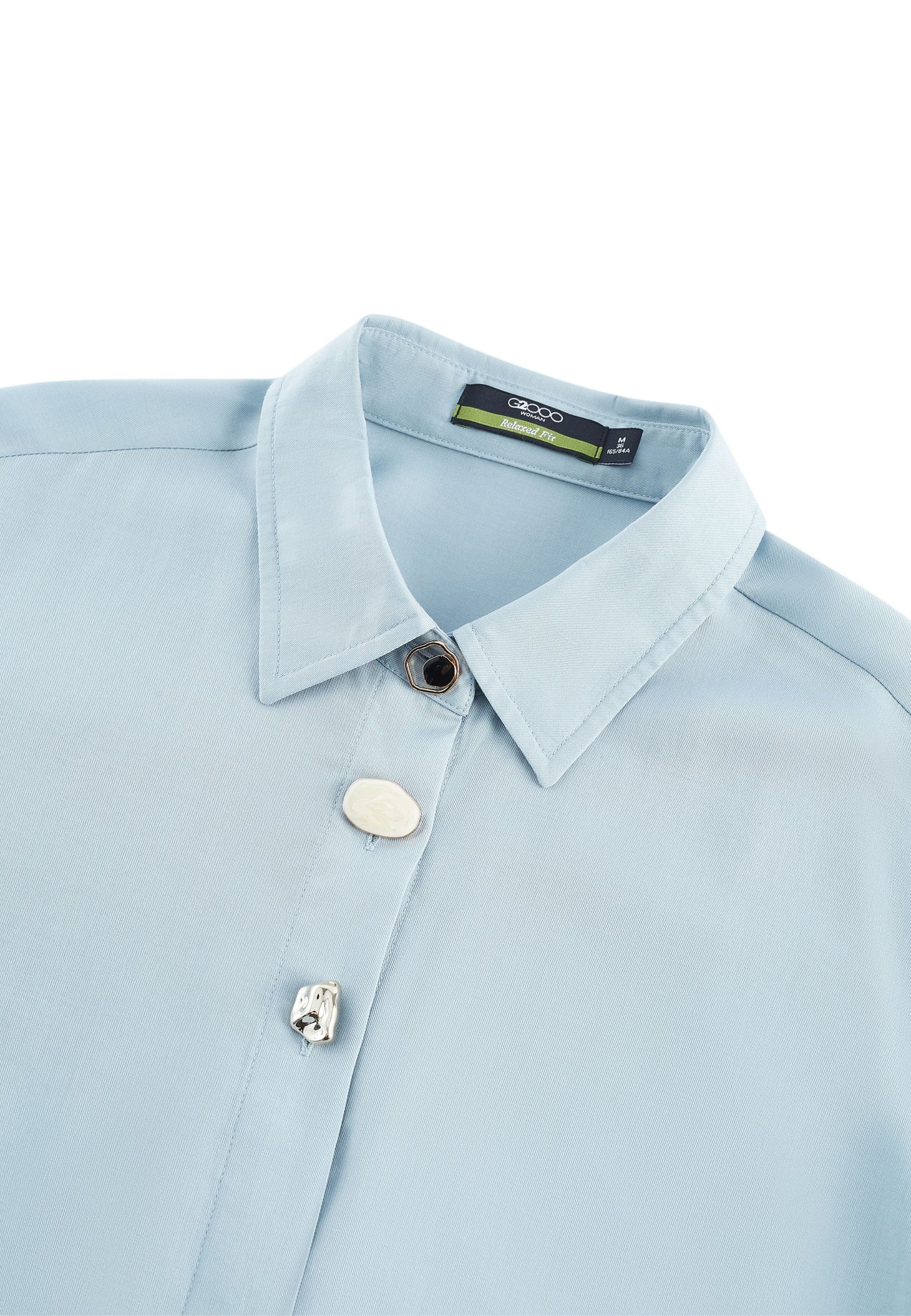Women Clothing Lyocell Ace Twill Shirt Relaxed Fit
