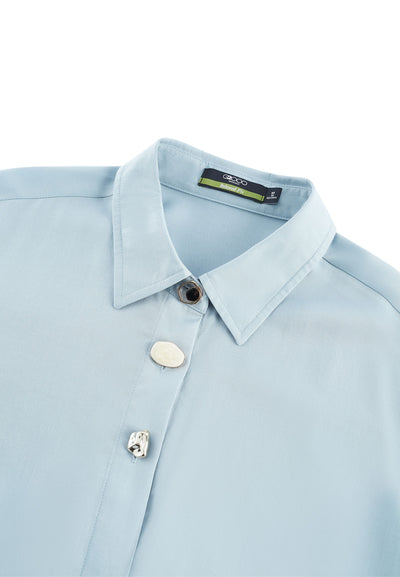 Women Clothing Lyocell Ace Twill Shirt Relaxed Fit
