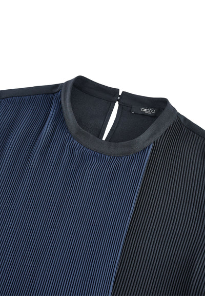 Women Clothing Gradient Pleat Puff Sleeve Blouse Regular Fit