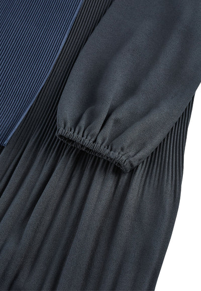 Women Clothing Gradient Pleat Puff Sleeve Blouse Regular Fit