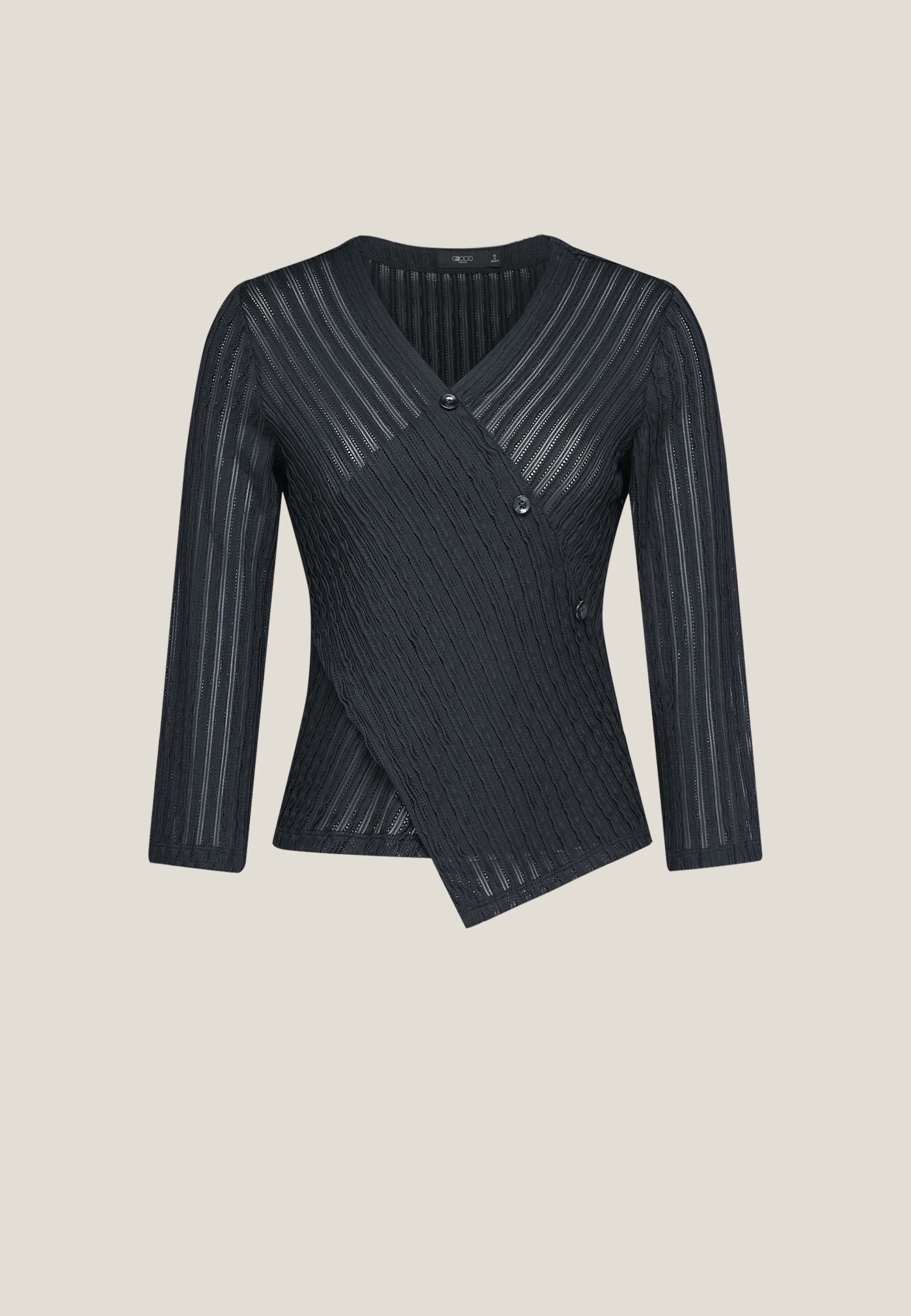 Women Clothing Jacquard Knit Wrap Top Regular Fit