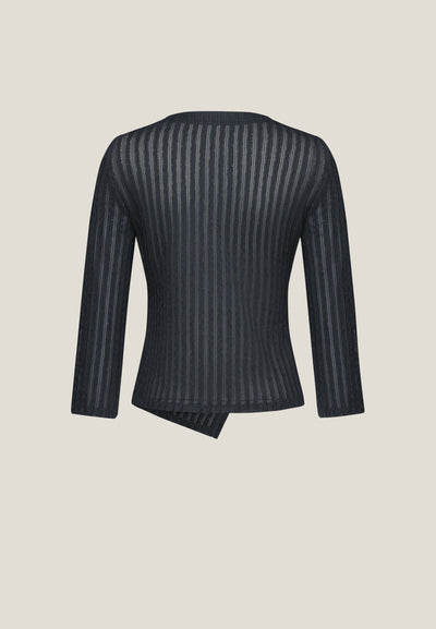 Women Clothing Jacquard Knit Wrap Top Regular Fit