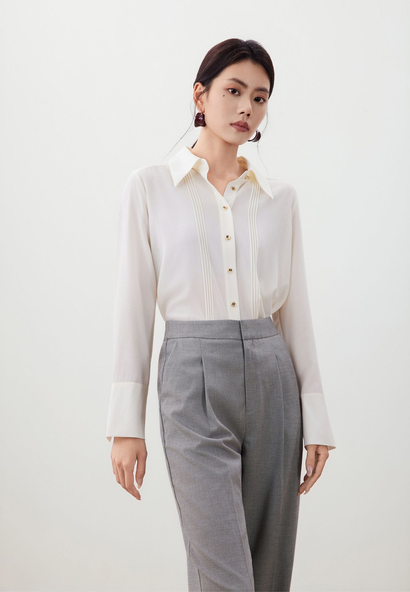 เสื้อเบลาส์สำหรับผู้หญิง Relaxed Fit
