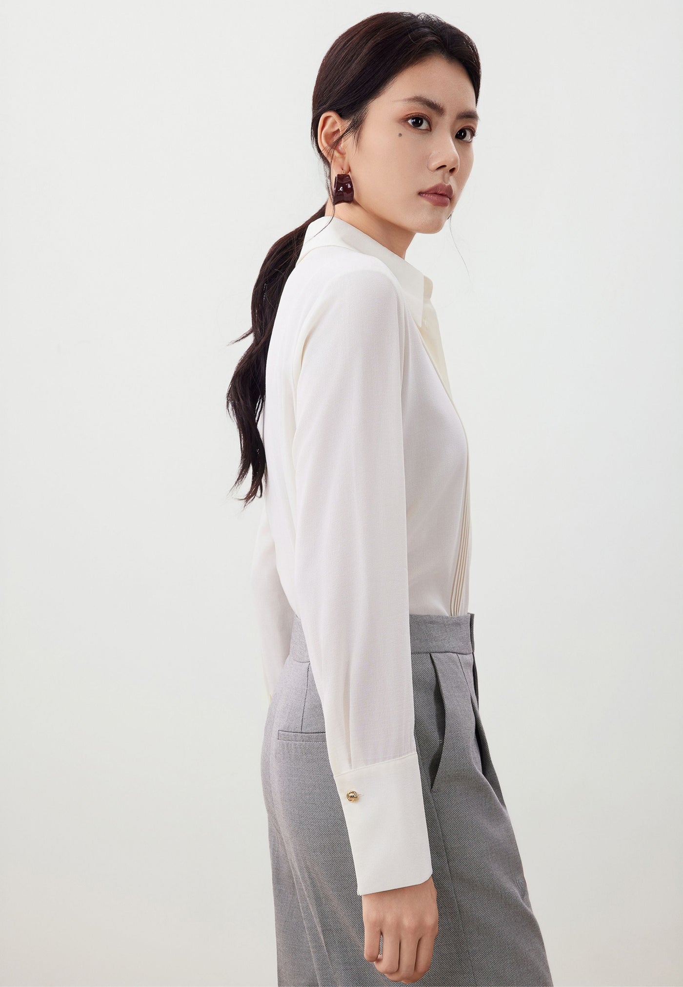 เสื้อเบลาส์สำหรับผู้หญิง Relaxed Fit