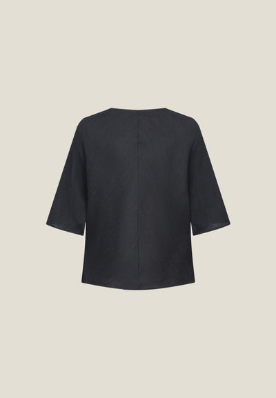 Women Clothing Textured Fabric V-Neck Top NO FIT