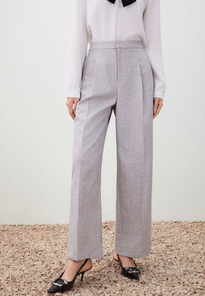 กางเกงสูทสำหรับผู้หญิง Relaxed Straight Leg