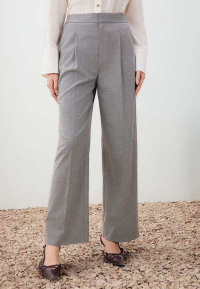 กางเกงสูทสำหรับผู้หญิง Relaxed Straight Leg