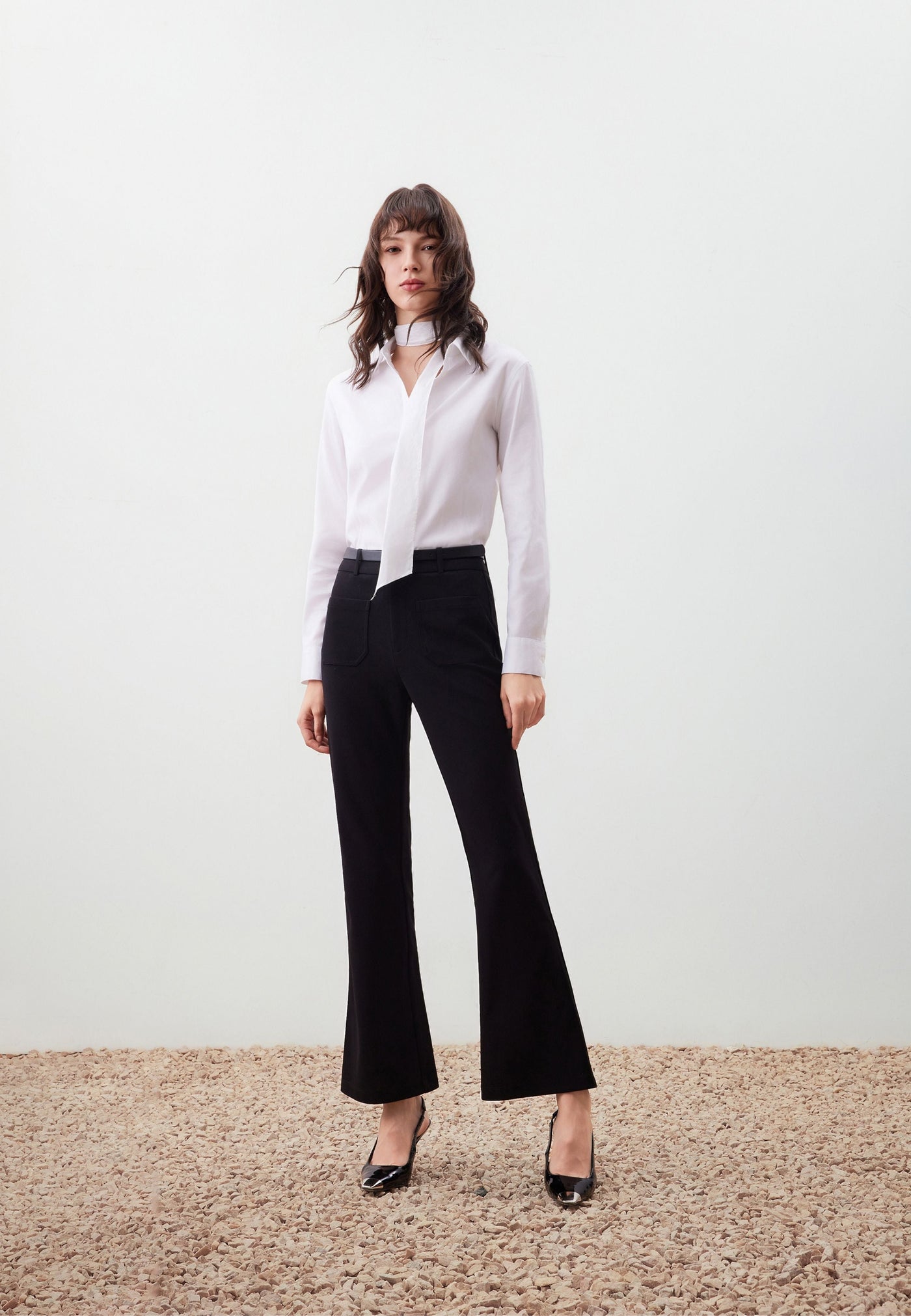 กางเกงขายาวสำหรับผู้หญิง Flare Shape