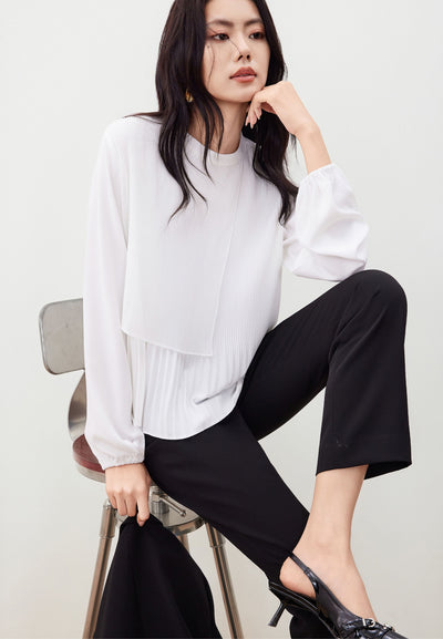 กางเกงขายาวสำหรับผู้หญิง Regular Straight Leg