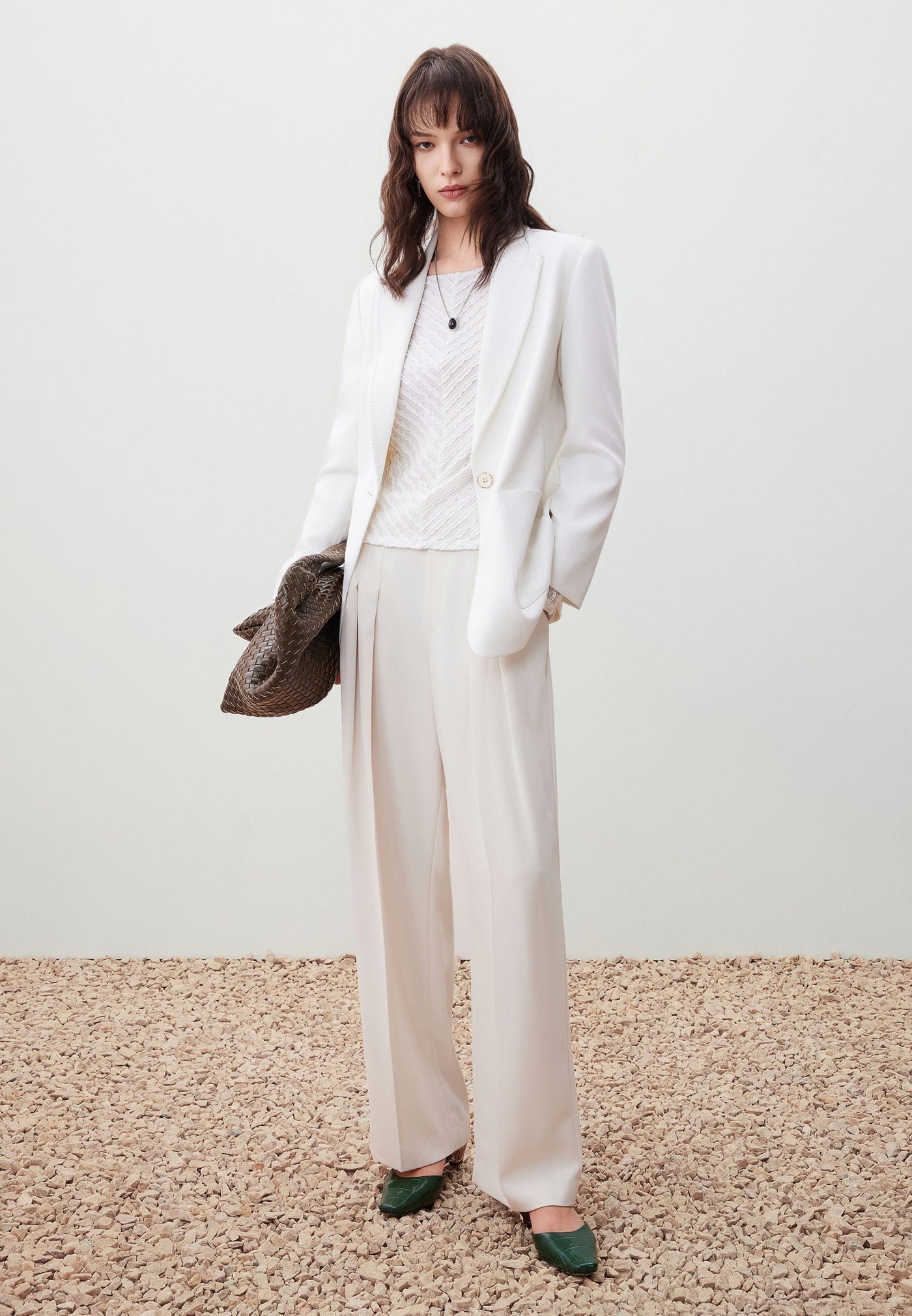 กางเกงขายาวสำหรับผู้หญิง Relaxed Straight Leg