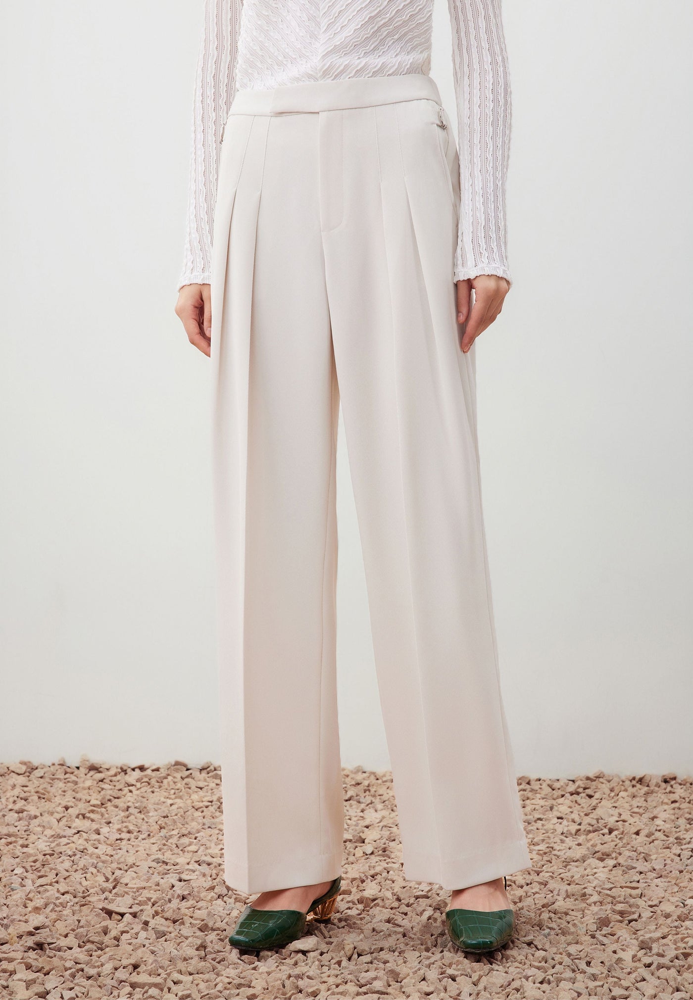 กางเกงขายาวสำหรับผู้หญิง Relaxed Straight Leg