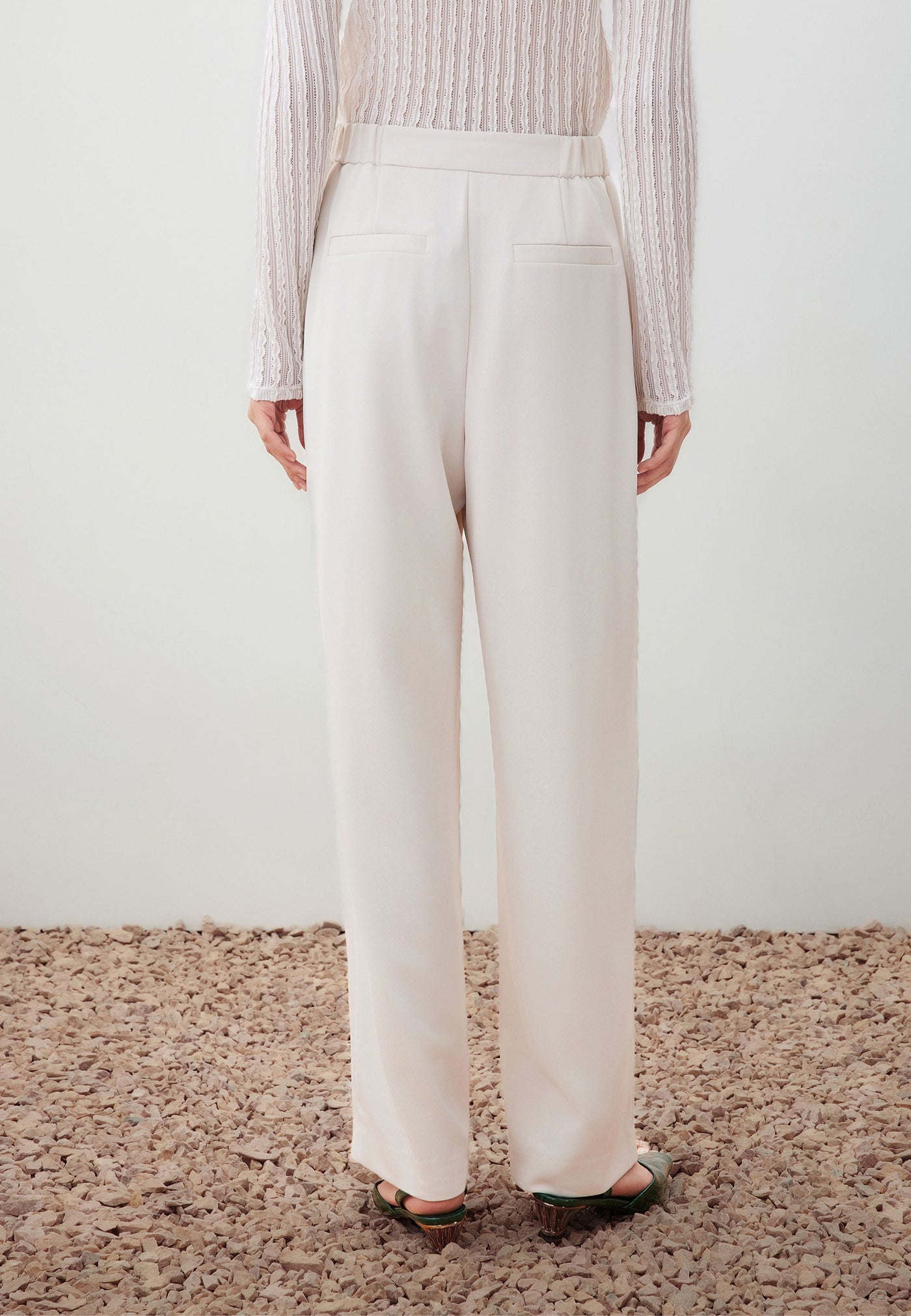 กางเกงขายาวสำหรับผู้หญิง Relaxed Straight Leg