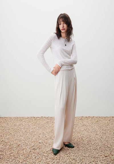 กางเกงขายาวสำหรับผู้หญิง Relaxed Straight Leg