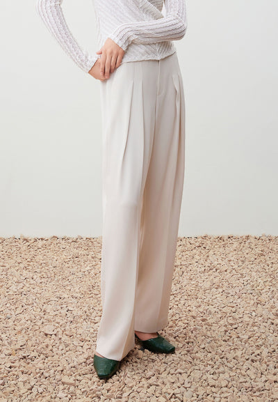 กางเกงขายาวสำหรับผู้หญิง Relaxed Straight Leg