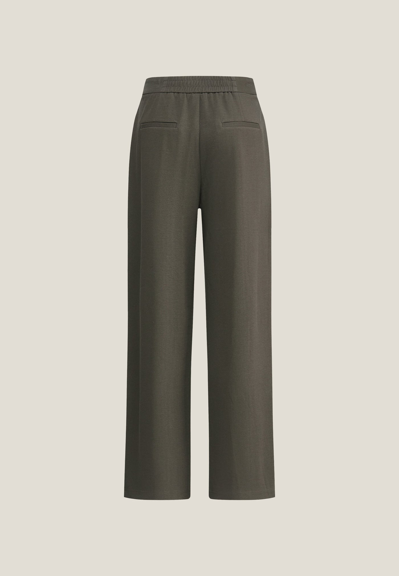Women Clothing Pique Knit Relaxed Pants Straight Leg