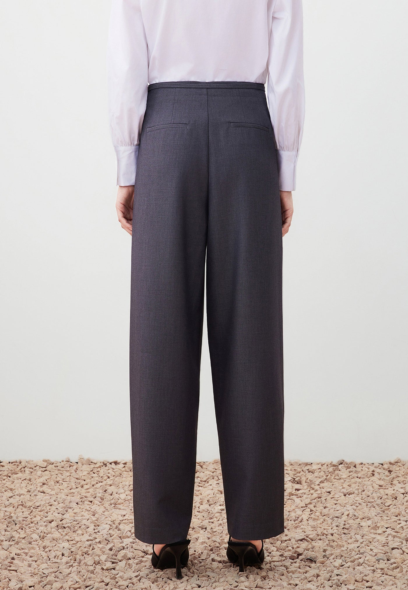 Women Clothing Rope Waist Barrel Leg Pants Barrel Leg