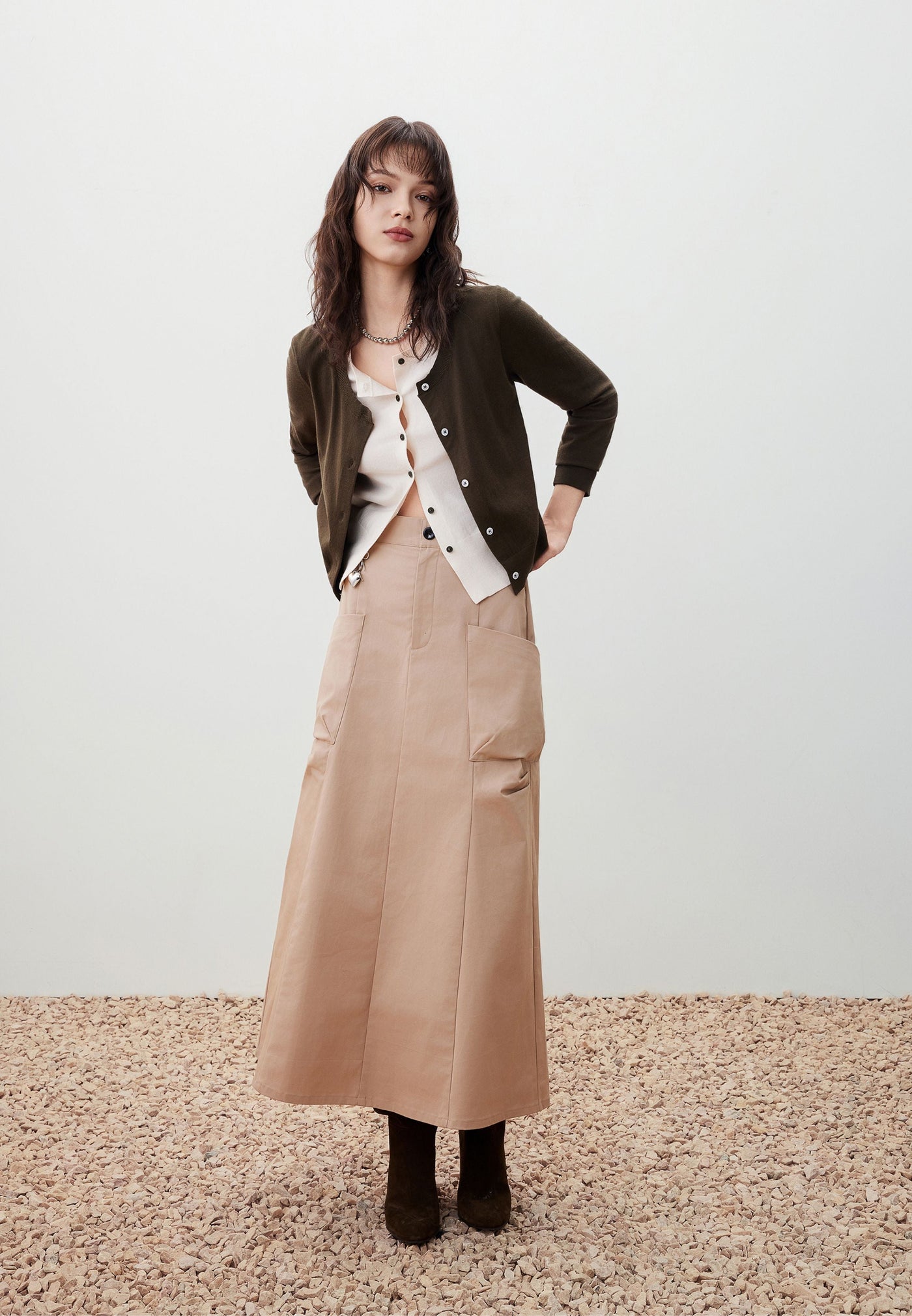 Women Clothing 2-in-1 Layered Cardigan Regular Fit