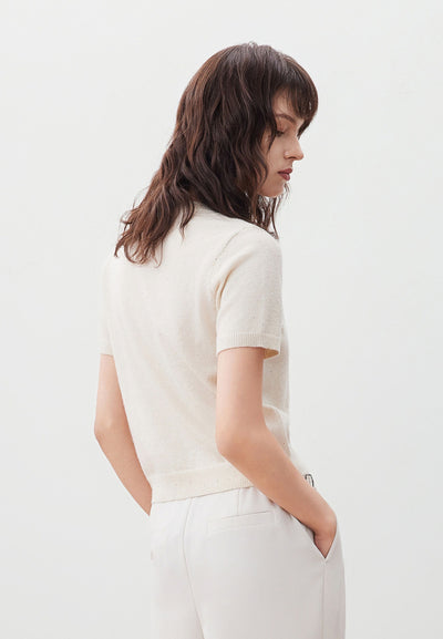 Women Clothing Sequin Yarn Top Regular Fit