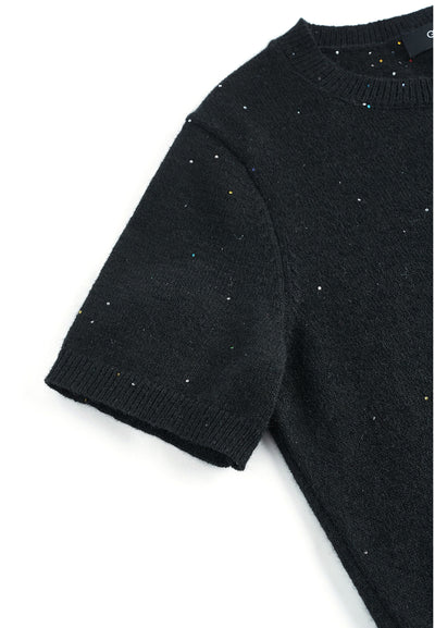 Women Clothing Sequin Yarn Top Regular Fit