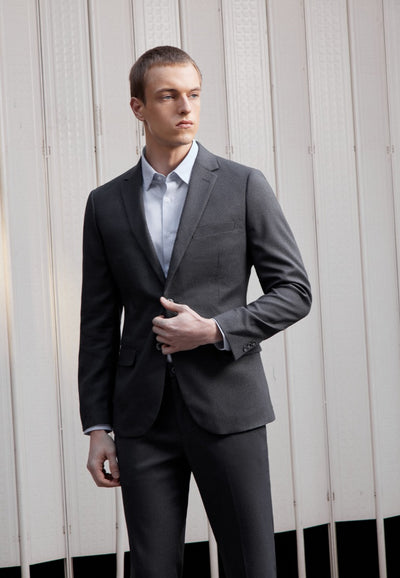 Telford Twill Suit Blazer Men Slim Fit - Dark Grey