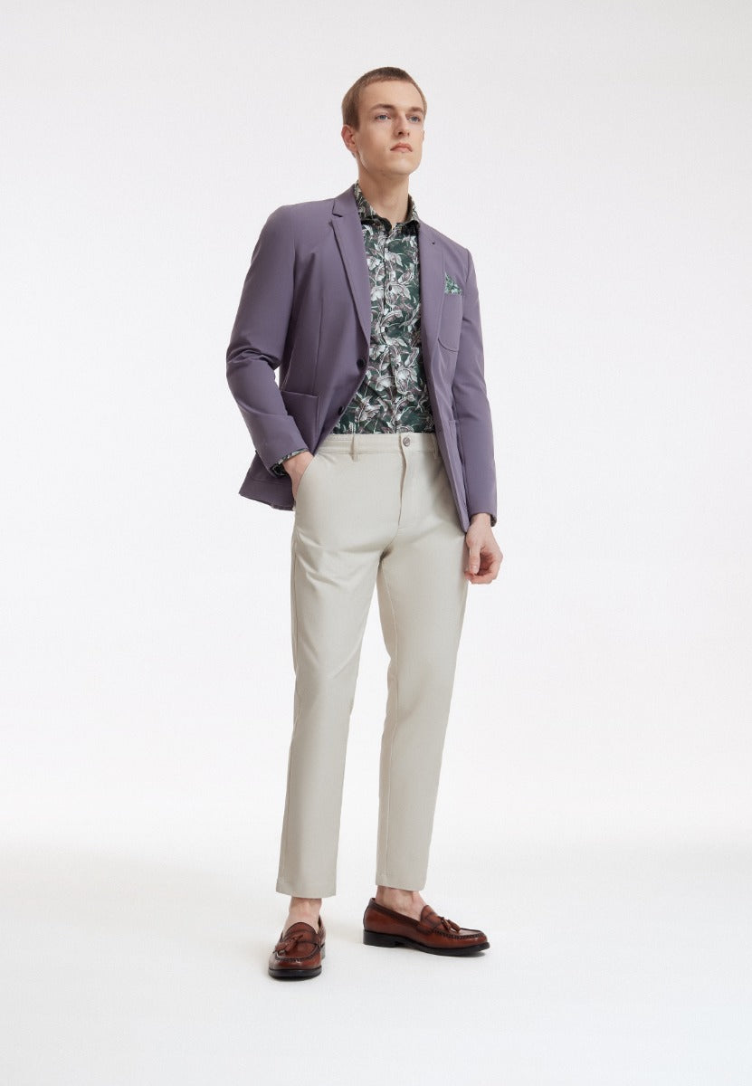 Preppy - Causal Blazer Jacket Men Smart Fit - Purple