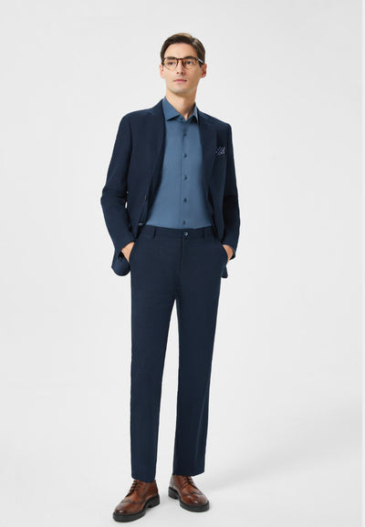 Fletcher 3M Texture Suit Pants Men Smart Fit - Navy