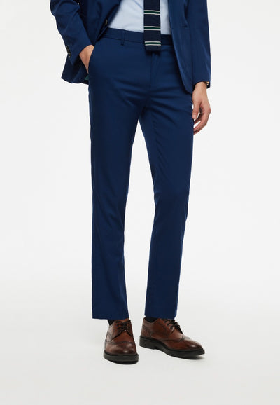 Teco Twill Suit Pants Men Slim Fit - Blue