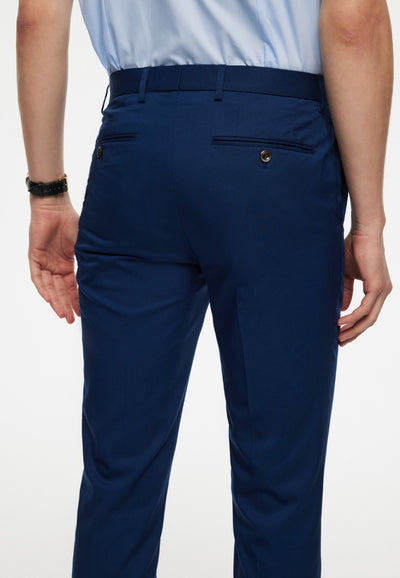 Teco Twill Suit Pants Men Slim Fit - Blue