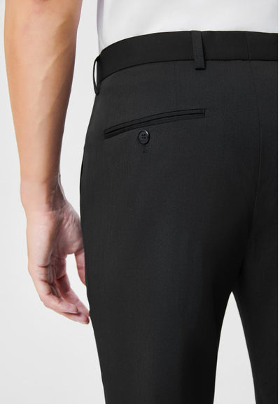 กางเกงขายาวแบบทางการผู้ชาย ทรงสลิมฟิต - สีดำ