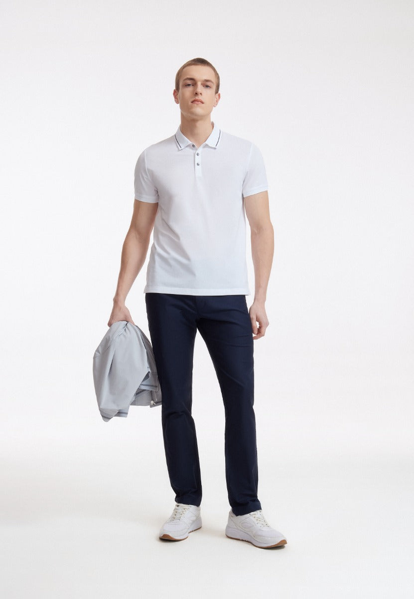 Cody - Soft Cotton Rich Causal Pants Men Extra Slim Fit - Navy