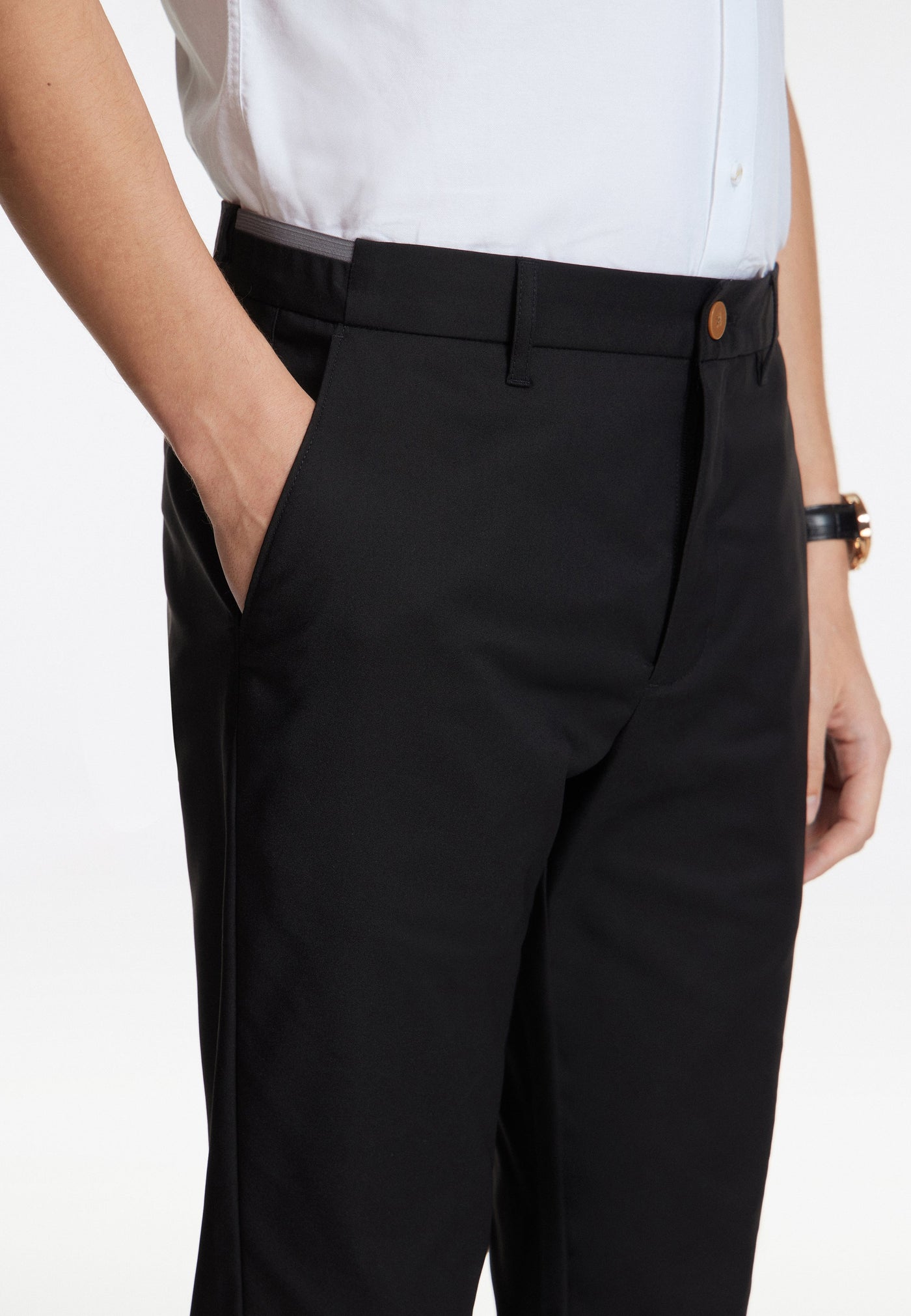Mencody - Soft Cotton Rich Causal Pants Slim Tapered Fit