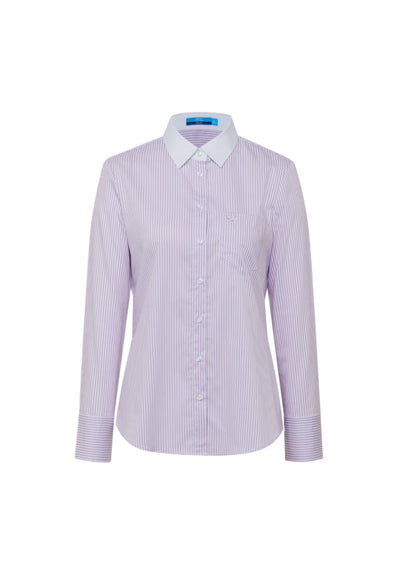 Women Easy Care Shirt Slim Fit - Purple